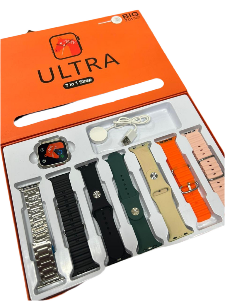 Ultra 7 In 1 Smart Watch High Quality 7 Straps