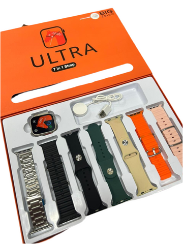 Ultra 7 In 1 Smart Watch High Quality 7 Straps