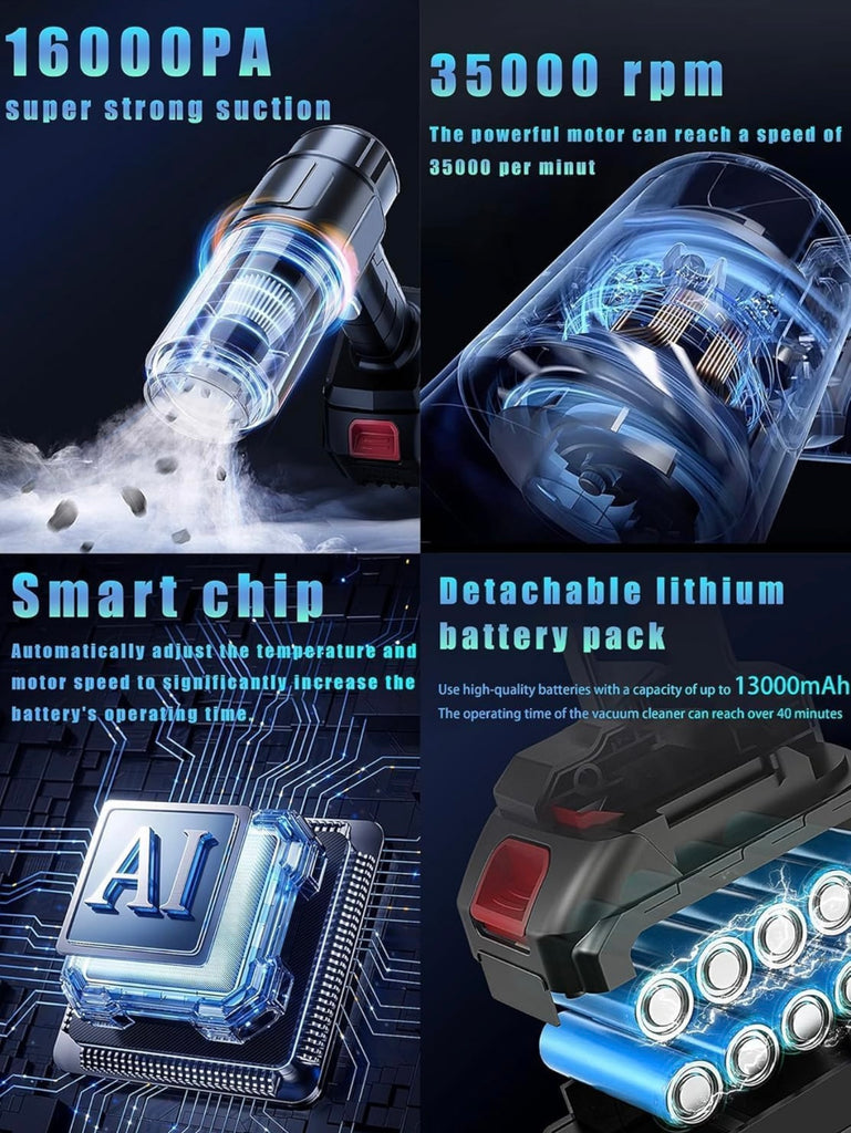Lexiv 4 IN 1 Keyboard Vacuum Cleaner Wireless Handheld
