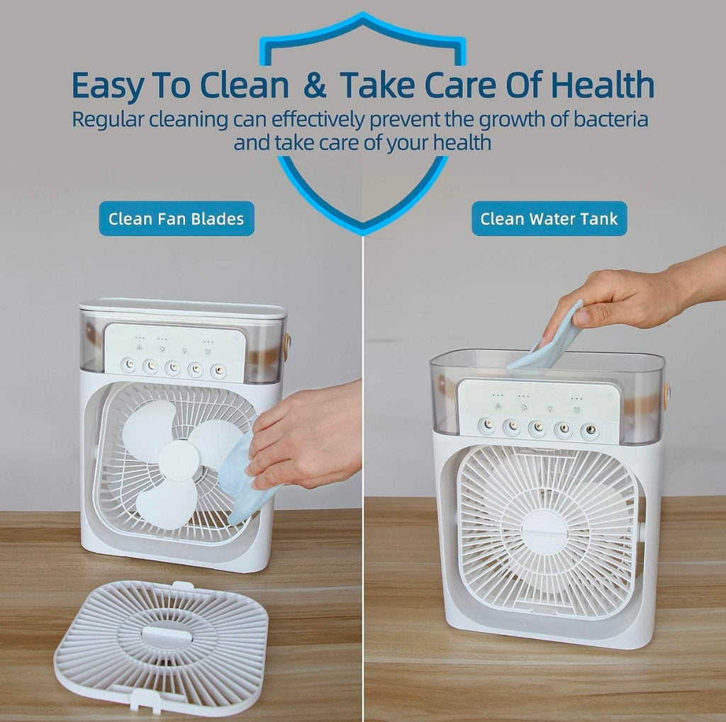 Lexiv Mist Fan With 5 Hole Spray, Efficient Cooling, Ultra-Quiet & Portable