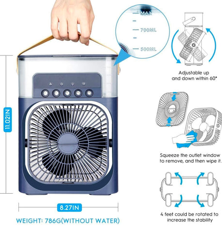 Lexiv Mist Fan With 5 Hole Spray, Efficient Cooling, Ultra-Quiet & Portable