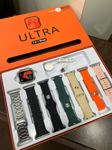 Ultra 7 In 1 Smart Watch High Quality 7 Straps
