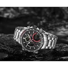 NAVIFORCE NF9182 SB Mens Luxury Analog Digital Stainless Steel Watch