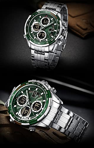NAVIFORCE NF9197S-SSGN Men's Sport Watches Digital Analog Quartz