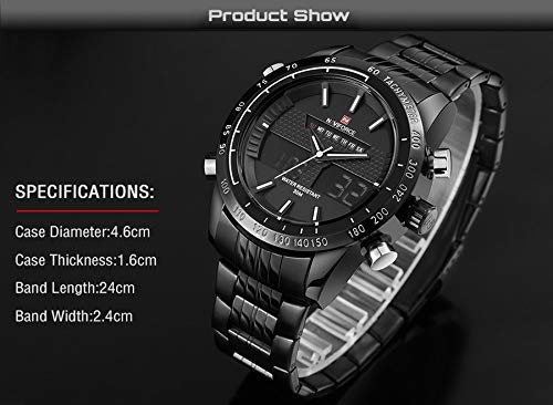 Naviforce NF9024-BBW Digital Black Dial Men's Watch