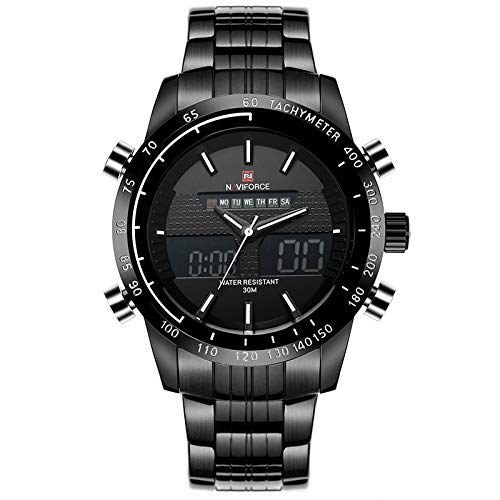 Naviforce NF9024-BBW Digital Black Dial Men's Watch