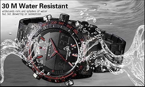 Naviforce NF9024-BBW Digital Black Dial Men's Watch