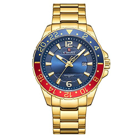 NAVIFORCE 9192 Golden Japan Movement Auto Date Display