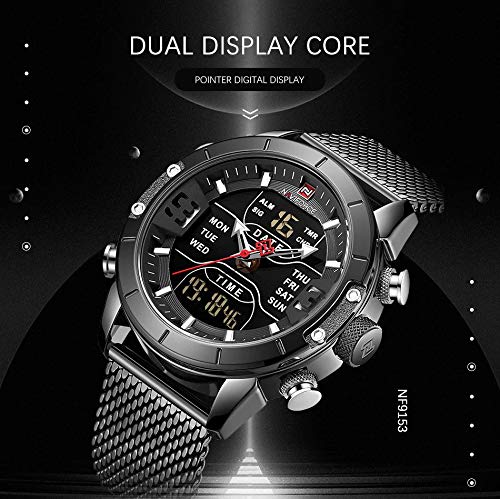 NAVIFORCE NF9153S-BB Analog-Digital Men's Watch (Black Dial)