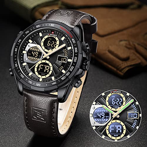 NAVIFORCE NF9197 Men's Military Digital Watches Analog Quartz