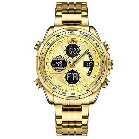 NAVIFORCE 9197S-GG Men's Sport Watches Digital Analog Quartz