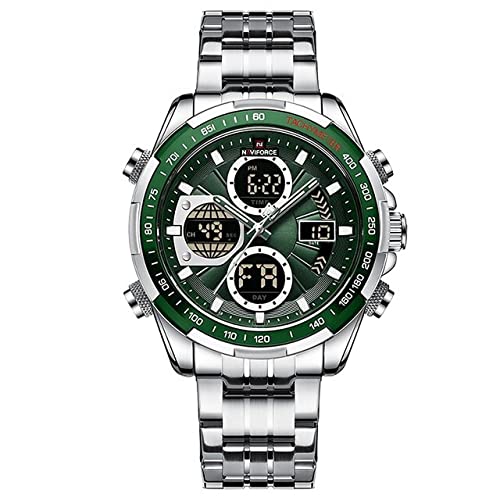 NAVIFORCE NF9197S-SSGN Men's Sport Watches Digital Analog Quartz
