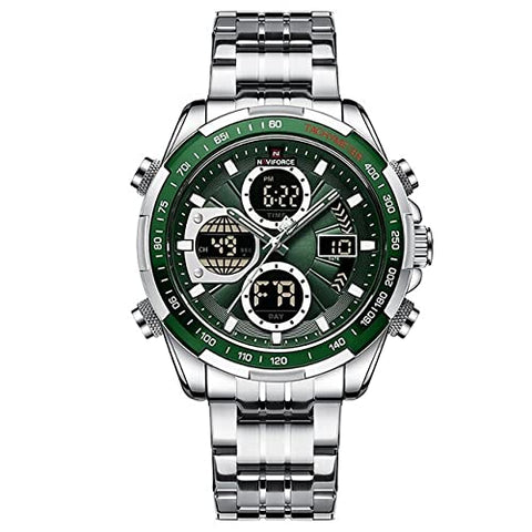 NAVIFORCE NF9197S-SSGN Men's Sport Watches Digital Analog Quartz