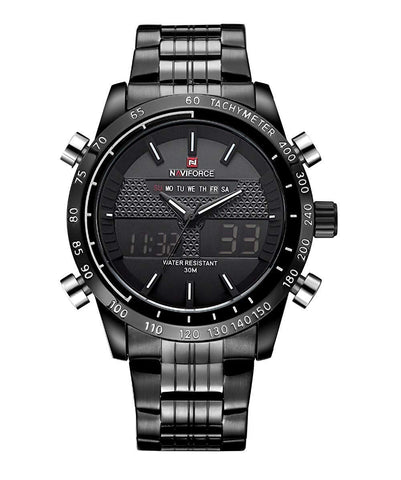 Naviforce NF9024-BBW Digital Black Dial Men's Watch